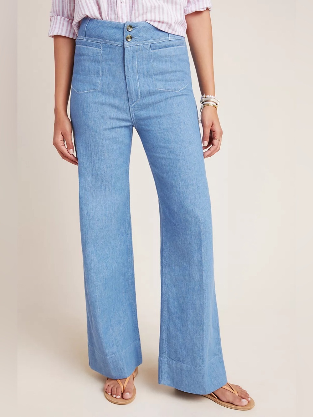 Anthropologie Double Button High Waisted Pilcro Jeans